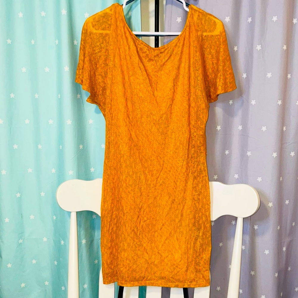 Tracy Reese breezy tie back tunic in bird of paradise orange NWT size small